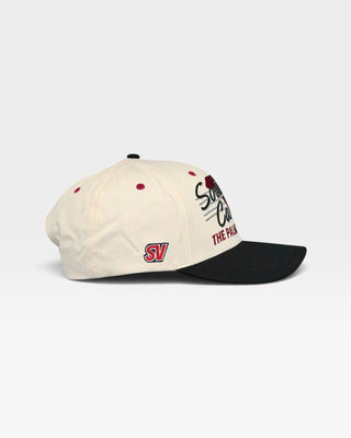 South Carolina Snapback - The Willy B (Cream/Black) - Shells Vintage Hat Co.