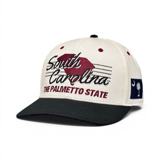 South Carolina Snapback - The Willy B (Cream/Black) - Shells Vintage Hat Co.
