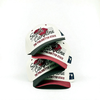 South Carolina Snapback - The Willy B (Cream/Black) - Shells Vintage Hat Co.
