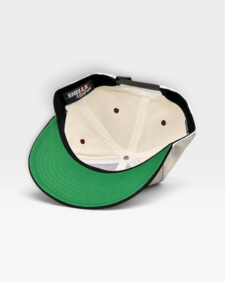South Carolina Snapback - The Willy B (Cream/Black) - Shells Vintage Hat Co.