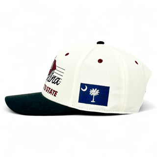 South Carolina Snapback - The Willy B (Cream/Black) - Shells Vintage Hat Co.