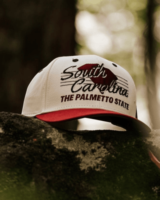 South Carolina Snapback - The Willy B (Cream/Garnet) - Shells Vintage Hat Co.