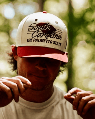 South Carolina Snapback - The Willy B (Cream/Garnet) - Shells Vintage Hat Co.