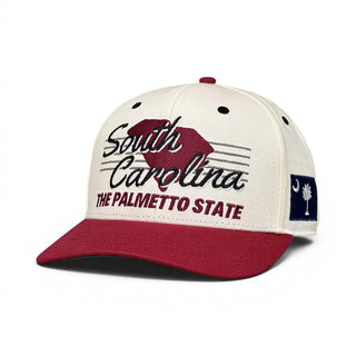 South Carolina Snapback - The Willy B (Cream/Garnet) - Shells Vintage Hat Co.