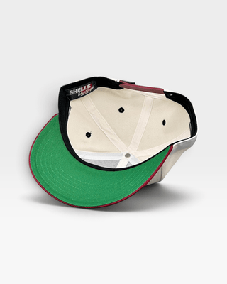 South Carolina Snapback - The Willy B (Cream/Garnet) - Shells Vintage Hat Co.