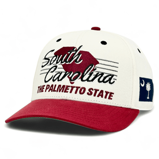 South Carolina Snapback - The Willy B (Cream/Garnet) - Shells Vintage Hat Co.