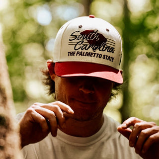 South Carolina Snapback - The Willy B (Cream/Garnet) - Shells Vintage Hat Co.