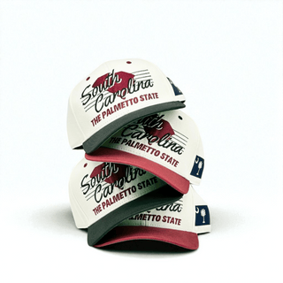 South Carolina Snapback - The Willy B (Cream/Garnet) - Shells Vintage Hat Co.