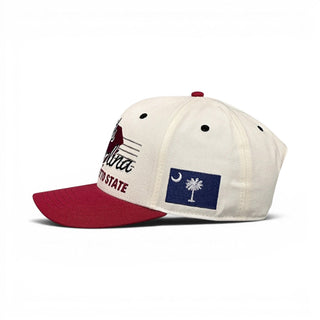 South Carolina Snapback - The Willy B (Cream/Garnet) - Shells Vintage Hat Co.