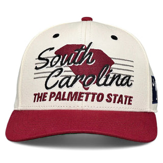 South Carolina Snapback - The Willy B (Cream/Garnet) - Shells Vintage Hat Co.