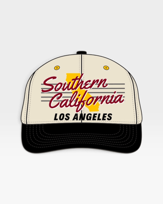 Southern California Snapback - The Trojan (Cream/Black) - Shells Vintage Hat Co.