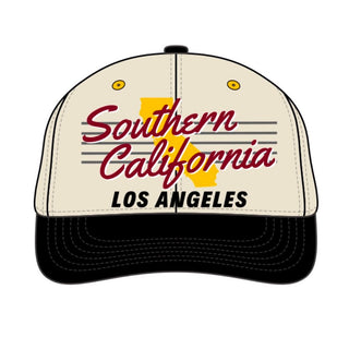Southern California Snapback - The Trojan (Cream/Black) - Shells Vintage Hat Co.