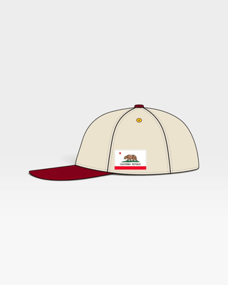 Southern California Snapback - The Trojan (Cream/Crimson) - Shells Vintage Hat Co.