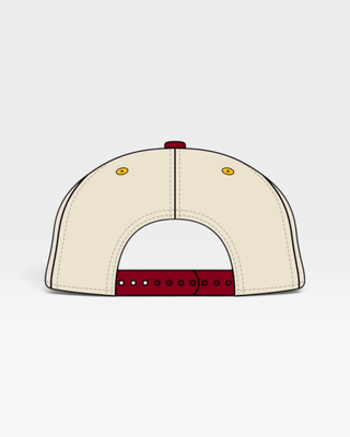 Southern California Snapback - The Trojan (Cream/Crimson) - Shells Vintage Hat Co.