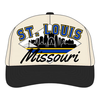St. Louis Snapback - The Hull (Cream/Black) - Shells Vintage Hat Co.