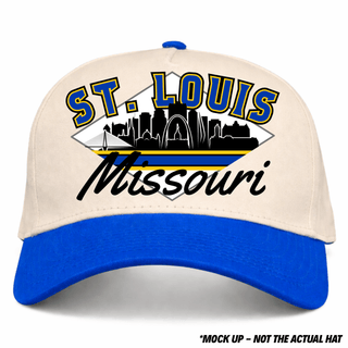 St. Louis Snapback - The Hull (Cream/Blue) - Shells Vintage Hat Co.