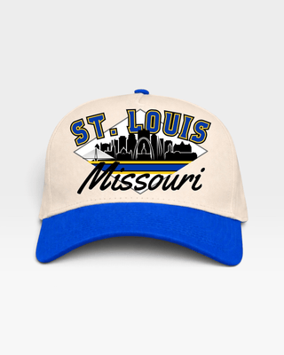 St. Louis Snapback - The Hull (Cream/Blue) - Shells Vintage Hat Co.