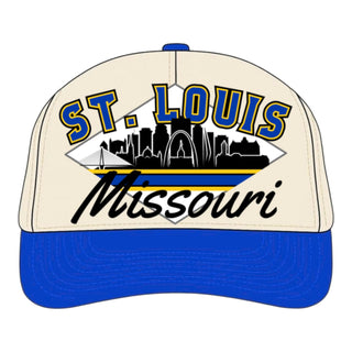 St. Louis Snapback - The Hull (Cream/Blue) - Shells Vintage Hat Co.