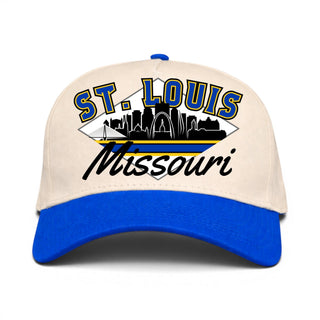 St. Louis Snapback - The Hull (Cream/Blue) - Shells Vintage Hat Co.