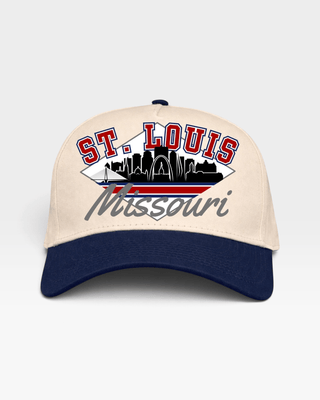 St. Louis Snapback - The Pujols (Cream/Navy) - Shells Vintage Hat Co.