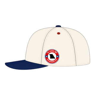 St. Louis Snapback - The Pujols (Cream/Navy) - Shells Vintage Hat Co.
