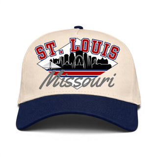 St. Louis Snapback - The Pujols (Cream/Navy) - Shells Vintage Hat Co.