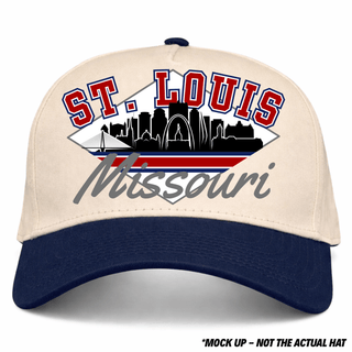 St. Louis Snapback - The Pujols (Cream/Navy) - Shells Vintage Hat Co.