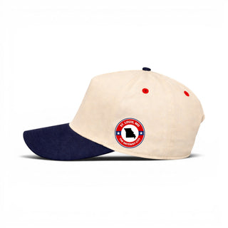 St. Louis Snapback - The Pujols (Cream/Navy) - Shells Vintage Hat Co.
