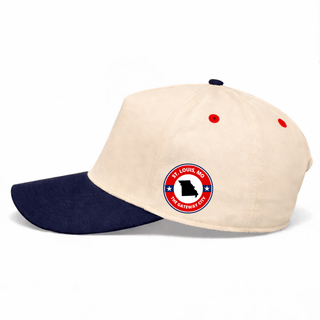 St. Louis Snapback - The Pujols (Cream/Navy) - Shells Vintage Hat Co.