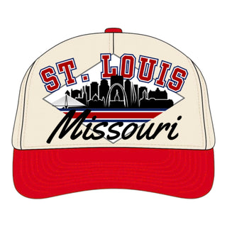 St. Louis Snapback - The Pujols (Cream/Red) - Shells Vintage Hat Co.