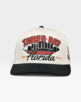 Tampa Bay Snapback - The Sapp (Cream/Black) - Shells Vintage Hat Co.