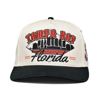 Tampa Bay Snapback - The Sapp (Cream/Black) - Shells Vintage Hat Co.