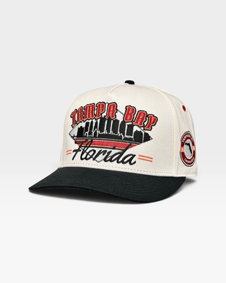 Tampa Bay Snapback - The Sapp (Cream/Black) - Shells Vintage Hat Co.