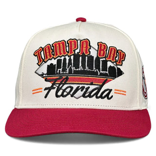 Tampa Bay Snapback - The Sapp (Cream/Red) - Shells Vintage Hat Co.