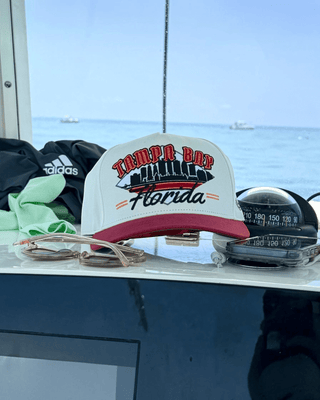 Tampa Bay Snapback - The Sapp (Cream/Red) - Shells Vintage Hat Co.