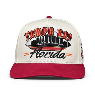 Tampa Bay Snapback - The Sapp (Cream/Red) - Shells Vintage Hat Co.