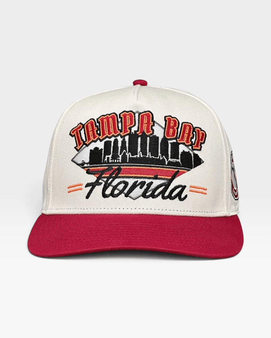 Tampa Bay Snapback - The Sapp (Cream/Red) - Shells Vintage Hat Co.