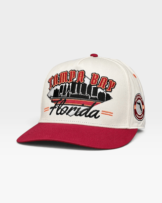 Tampa Bay Snapback - The Sapp (Cream/Red) - Shells Vintage Hat Co.