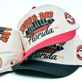 Tampa Bay Snapback - The Sapp (Cream/Red) - Shells Vintage Hat Co.