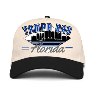 Tampa Bay Snapback - The St. Louis (Cream/Black) - Shells Vintage Hat Co.