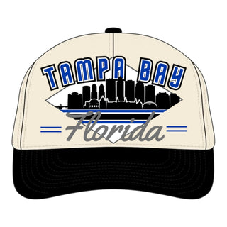 Tampa Bay Snapback - The St. Louis (Cream/Black) - Shells Vintage Hat Co.