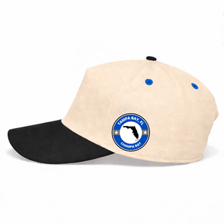 Tampa Bay Snapback - The St. Louis (Cream/Black) - Shells Vintage Hat Co.