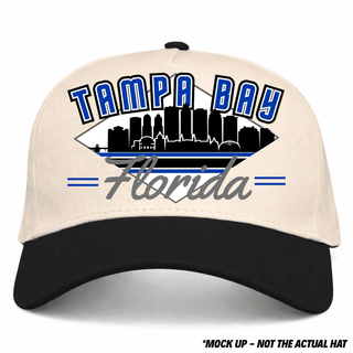 Tampa Bay Snapback - The St. Louis (Cream/Black) - Shells Vintage Hat Co.