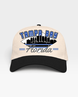 Tampa Bay Snapback - The St. Louis (Cream/Black) - Shells Vintage Hat Co.