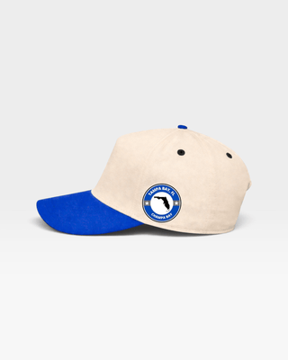 Tampa Bay Snapback - The St. Louis (Cream/Blue) - Shells Vintage Hat Co.