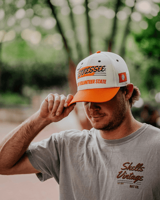 Tennessee Snapback - The Neyland (Cream/Orange) - Shells Vintage Hat Co.