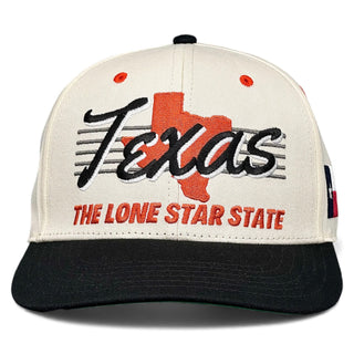 Texas Snapback - The Longhorn (Cream/Black) - Shells Vintage Hat Co.
