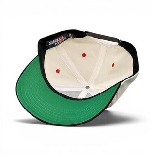 Texas Snapback - The Longhorn (Cream/Black) - Shells Vintage Hat Co.