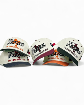 Texas Snapback - The Longhorn (Cream/Black) - Shells Vintage Hat Co.