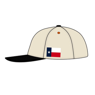 Texas Snapback - The Longhorn (Cream/Black) - Shells Vintage Hat Co.